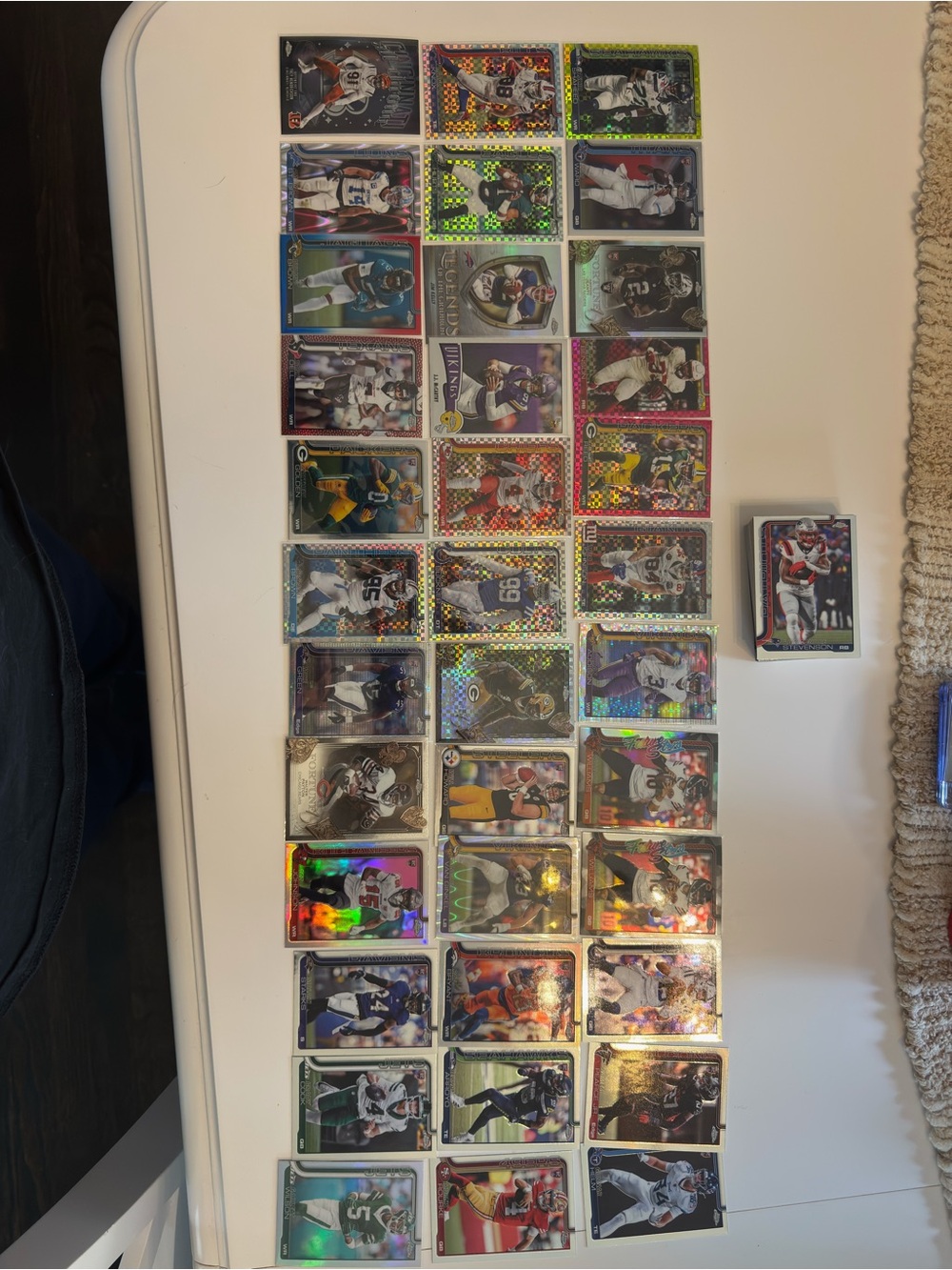 Lot of 48+ bulk 2025 Topps chrome football cards